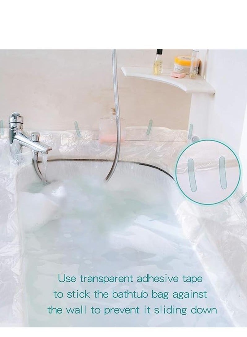 12 packs of disposable bathtub lid lining, large bathtub padded plastic bag for salon, home and hotel bathtubs (102 x 47 inches) - Image 2